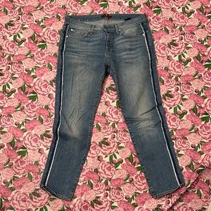 7 For All Mankind Blue Skinny Jeans